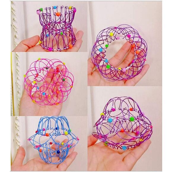 Mandala Toy Wire Toy Flexible Basket Soft Steel Magic Iron Ring Ornament US - Picture 3 of 9